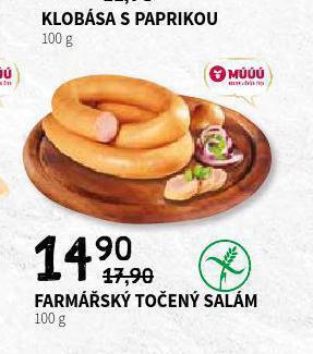 Terno Farmářský točený salám nabídka