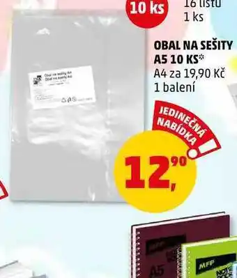 Penny Market Obal na sešity a5 10 ks, 1 balení nabídka