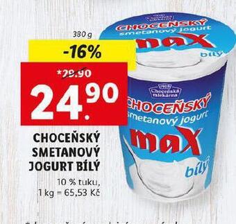 Lidl Choceňský smetanový jogurt nabídka