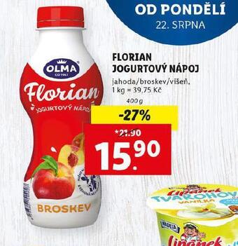 Lidl Florian jogurtový nápoj nabídka