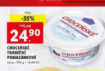 Lidl Choceňské tradiční pomazánkové nabídka