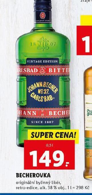 Lidl Becherovka nabídka