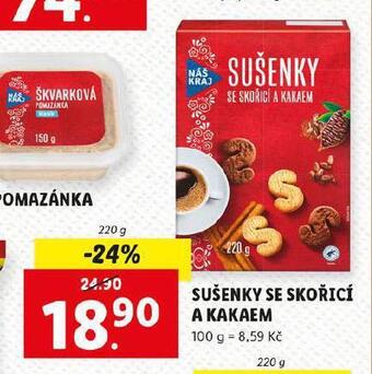 Lidl Sušenky se skořicí a kakaem nabídka