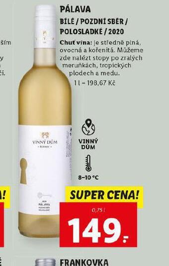 Lidl Pálava nabídka