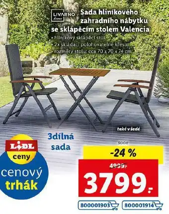 Lidl Sada zahradního nábytku nabídka