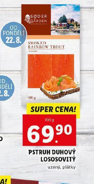Lidl Pstruh duhový lososovitý nabídka