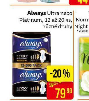 Teta Always dámské vložky nabídka