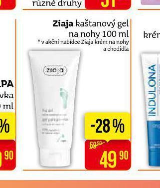 Teta Ziaja kaštanový gel na nohy nabídka