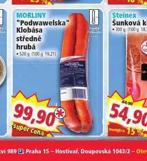 Norma Podwawelská klobása středně hrubá nabídka