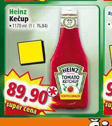 Norma Heinz kečup nabídka