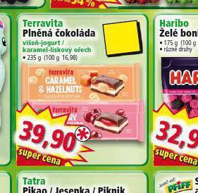 Norma Terravita plněná čokoláda nabídka
