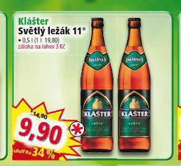 Norma Pivo klášter světlý ležák 11 nabídka