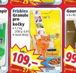 Norma Friskies granule pro kočky nabídka