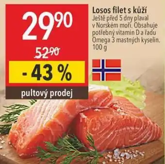 Globus Losos filet s kůží 100 g nabídka