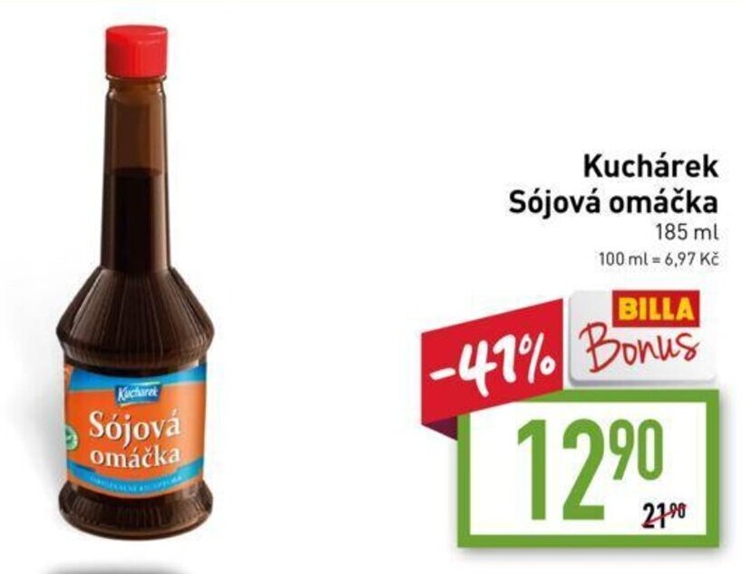 Billa Kuchárek Sojová omáčka 185 ml nabídka