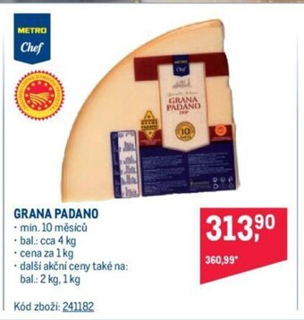 Makro Metro Chef Grana Padano nabídka