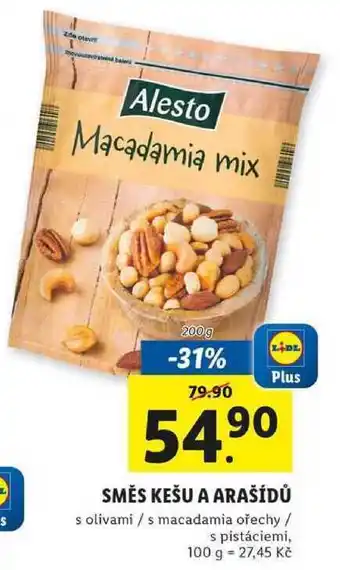 Lidl Směs kešu a arašídů, 200 g nabídka