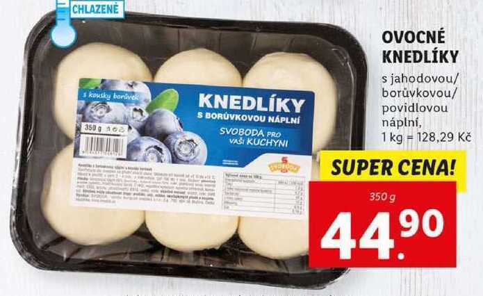 Lidl Ovocné knedlíky, 350 g nabídka