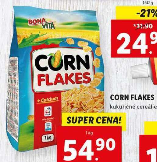 Corn flakes, 1 kg nabídky v Lidl