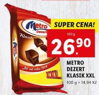 Lidl Metro dezert klasik xxl, 180 g nabídka
