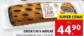 Lidl Závin s 50% náplně, 400 g nabídka