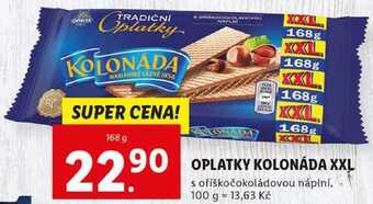 Lidl Oplatky kolonáda xxl, 168 g nabídka