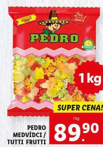 Lidl Pedro medvídci / tutti frutti, 1 kg nabídka