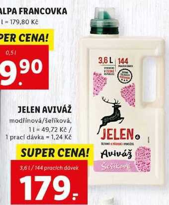 Lidl Jelen aviváž, 3,6 l/144 pd nabídka