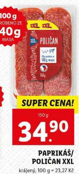 Lidl Paprikáš/poličan xxl, 150 g nabídka