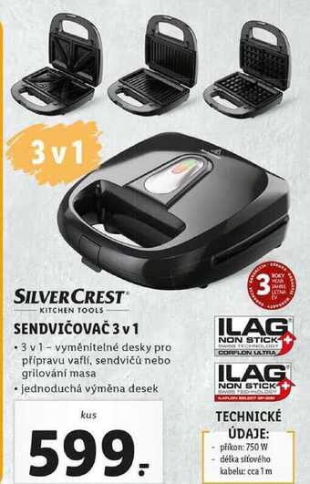 Lidl Sendvičovač 3 v 1 nabídka
