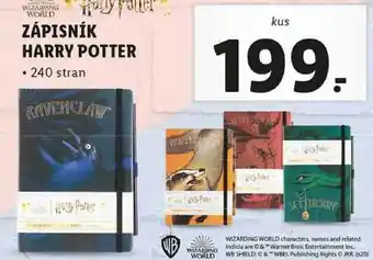 Lidl Zápisník harry potter nabídka