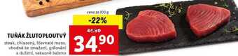 Lidl Tuňák žlutoploutvý, cena za 100 g nabídka