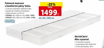 Lidl 7zonová matrace z komfortní pěny Vahu nabídka
