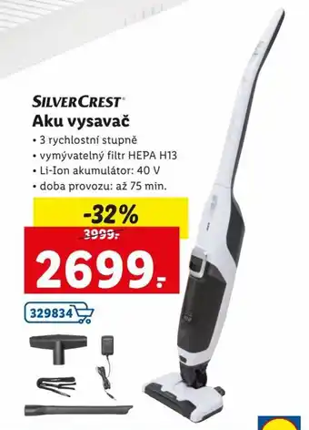 Lidl SilverCrest Aku vysavač nabídka