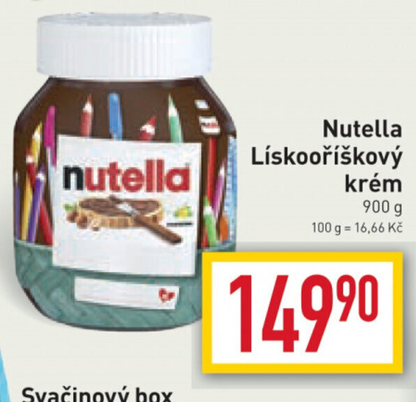 Billa Nutella Lískooříškový krém 900 g nabídka