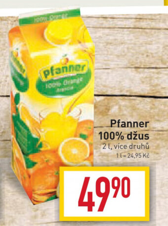 Billa Pfanner 100% džus 2 l nabídka