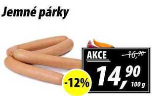 ZEMAN Jemné párky 100 g nabídka