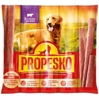 Propesko snack pro psy hovězí salámky