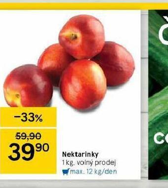 Tesco Nektarinky nabídka