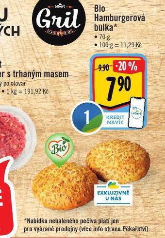 Jip Bio hamburgerová bulka nabídka