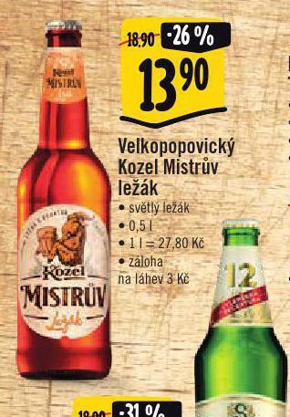 Jip Velkopopovický kozel mistrův ležák nabídka