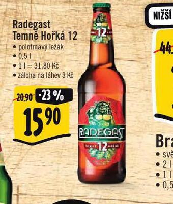Jip Pivo radegast temně hořká 12 nabídka