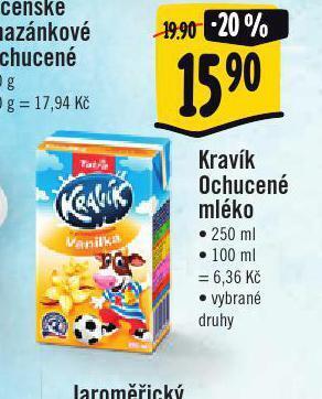 Jip Kravík ochucené mléko nabídka