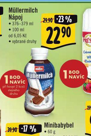 Jip Müllermilch nápoj nabídka