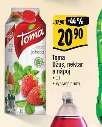 Jip Toma džus, nektar a nápoj nabídka