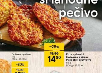 Tesco Pizza s pikantní klobásou a sýrem nabídka