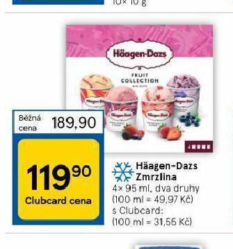 Tesco Häagen dazs zmrzlina nabídka