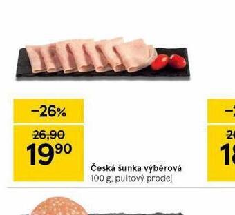 Tesco Česká šunka výběrová nabídka