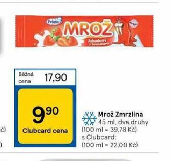 Tesco Mrož zmrzlina nabídka