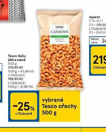 Tesco Tesco kešu jádra slaná nabídka